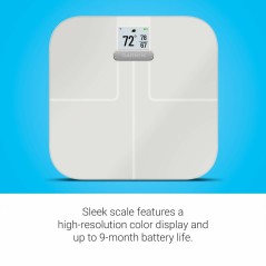 Garmin Index S2 White Bathroom Scale - Accurate, Stylish & Smart Weight Management